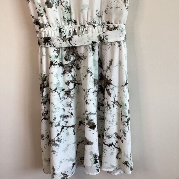 Apt. 9 Marble Pattern Gray/Green Mid Length dress Size Large - Picture 5 of 7